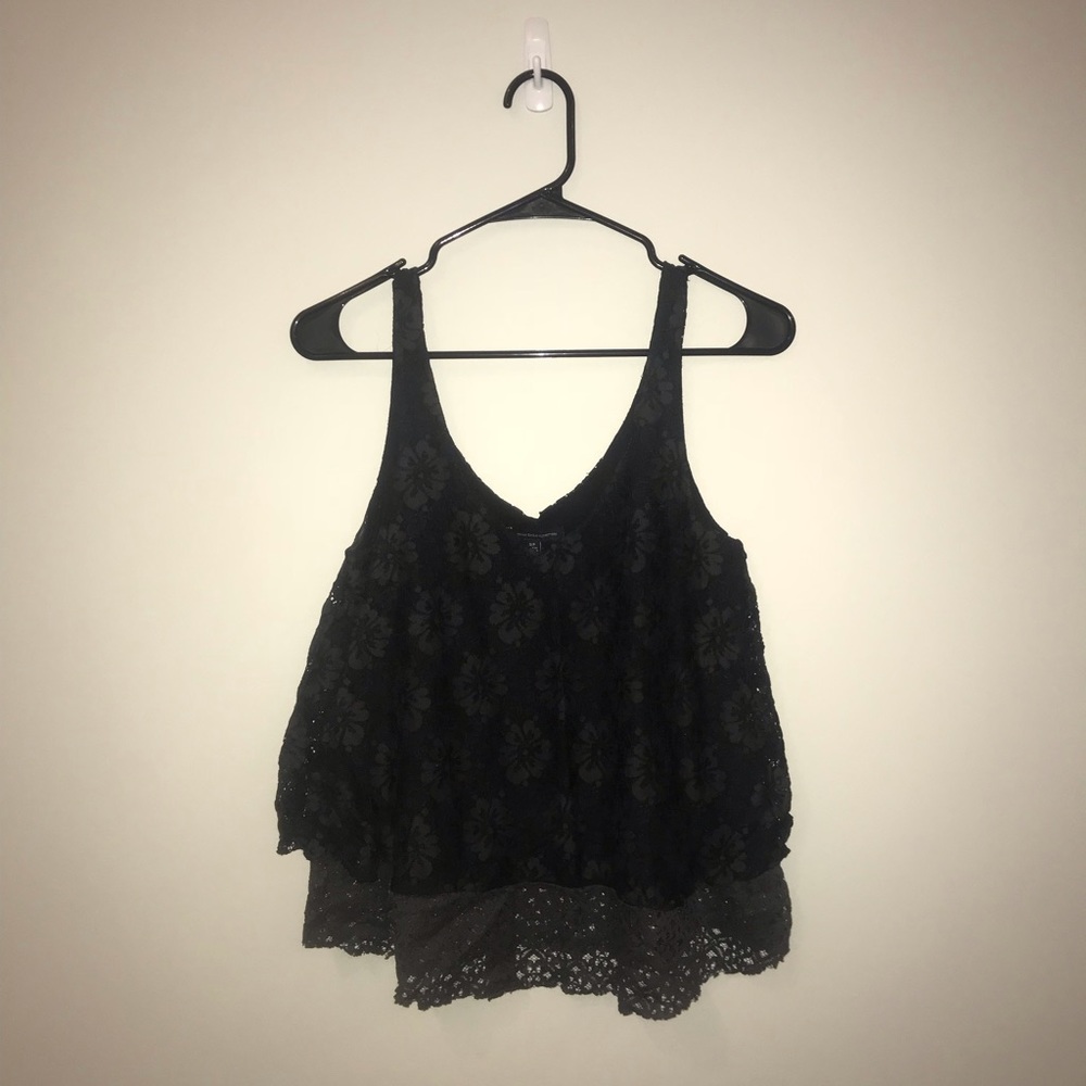 Black lace tank top